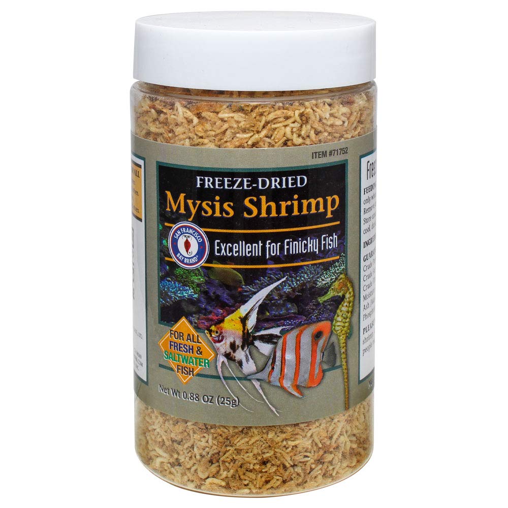 Emballage San Francisco Bay Brand Mysis Séchées prêt à nourrir poissons tropicaux