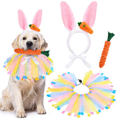 Bandeau oreilles lapin Sanixin pour chien, prêt pour des photos de Pâques.