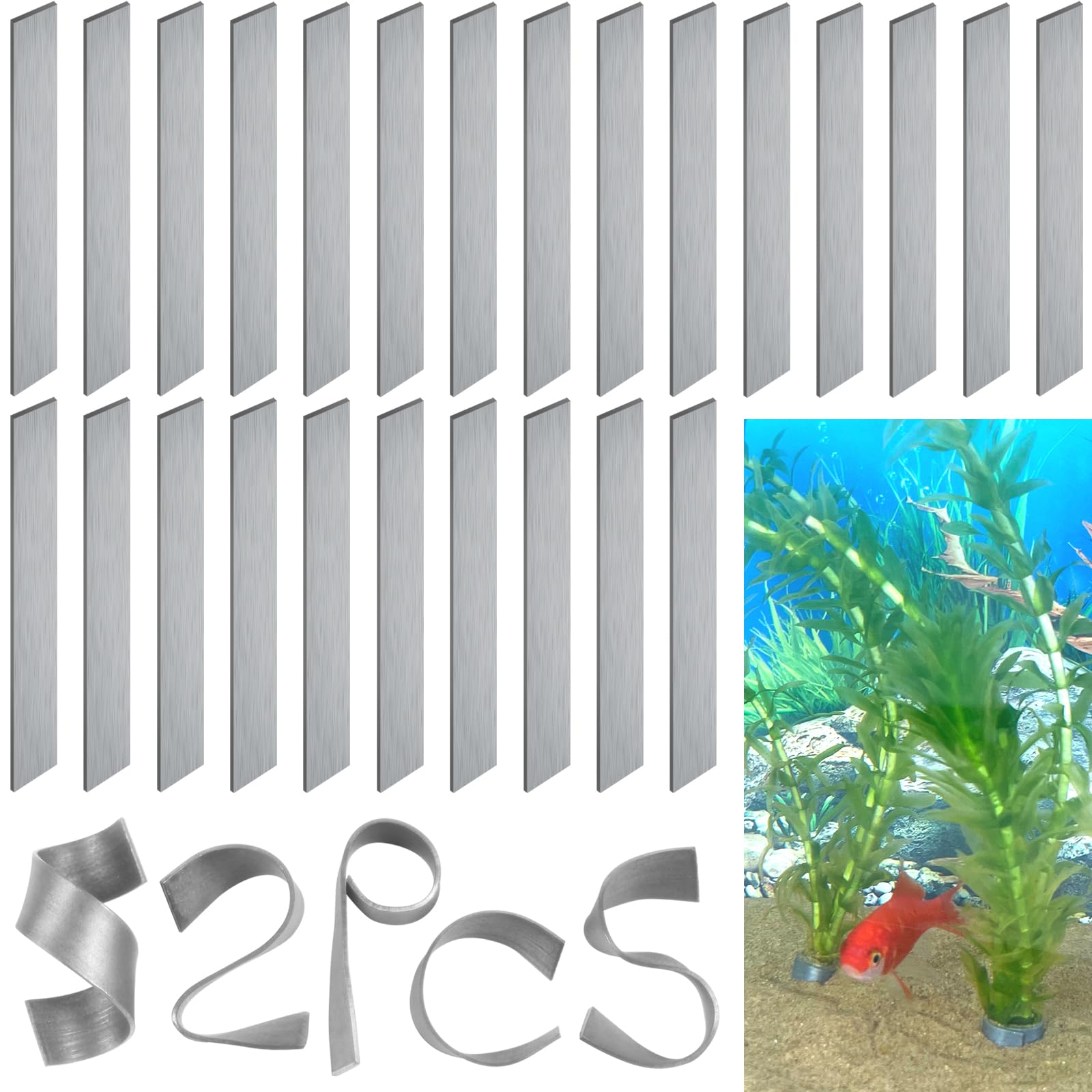SANJHFF – ancrages-plantes-aquarium: 52 pièces pour maintenir les plantes en place.