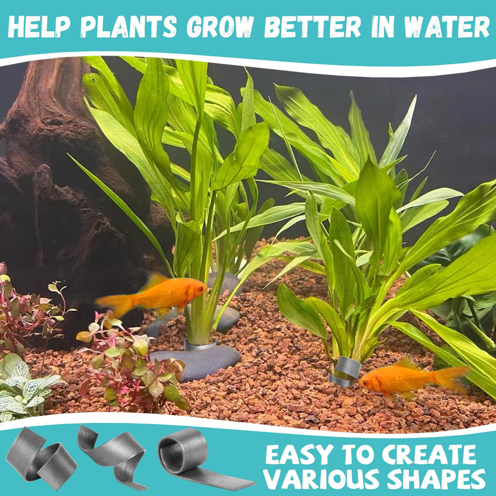 SANJHFF – ancre-plante-aquarium-enroulable: enroulables autour des tiges pour une installation rapide.