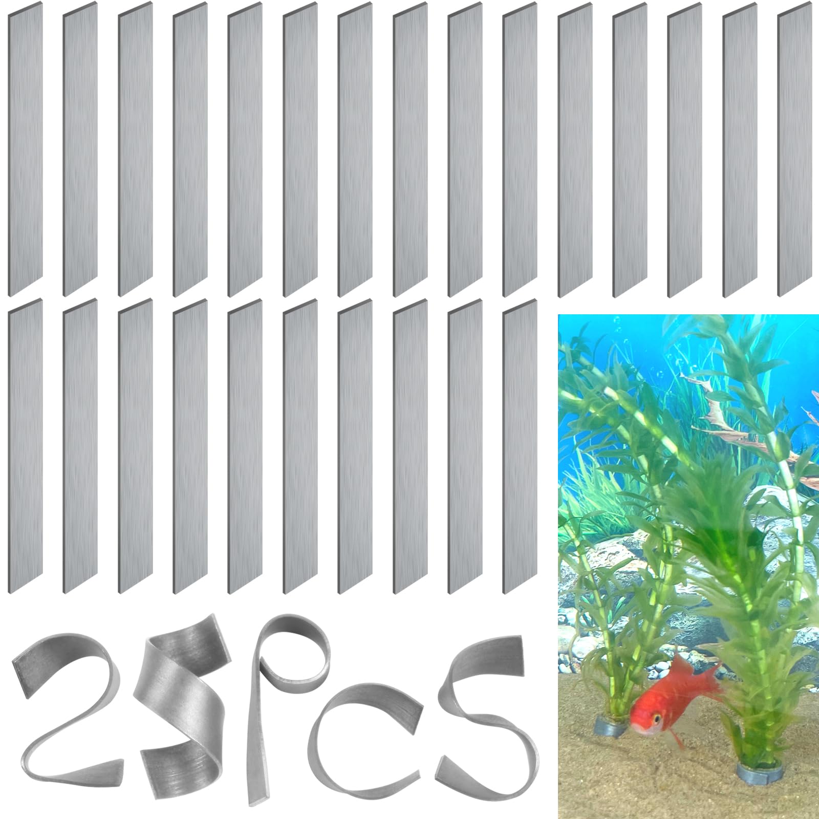 SANJHFF poches poids pour plante d'aquarium ensemble 25 pièces, stabilise les plantes.