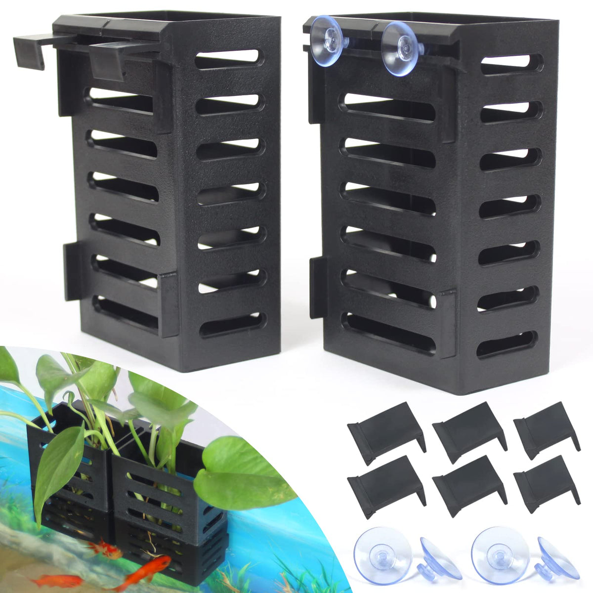 SANJHFF ensemble de supports pour plante d’aquarium offrant stabilité et facilité d’installation.