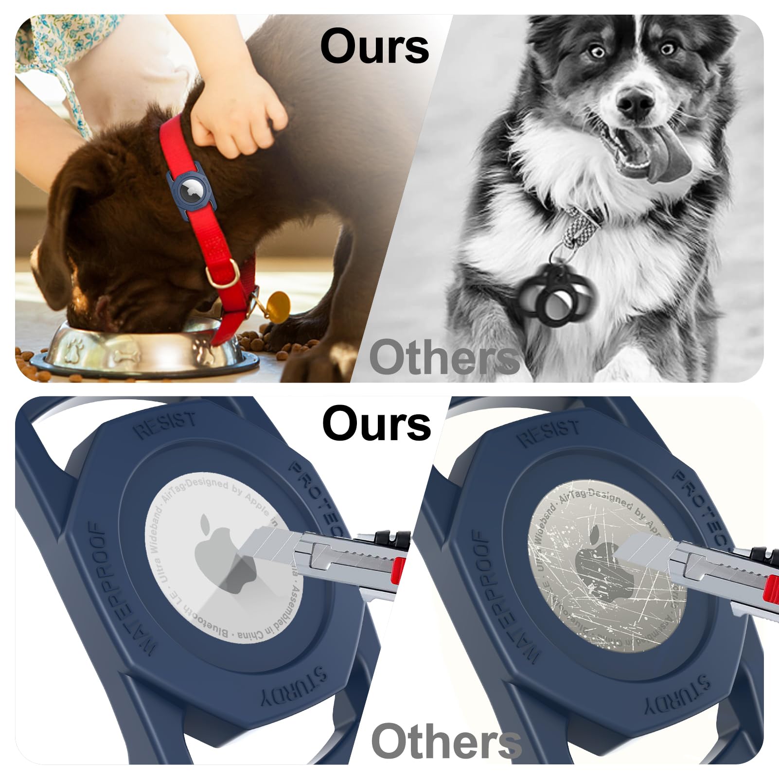 SANKALA accessoire-airtag-collier-chien securise, prevention de perte lors des jeux