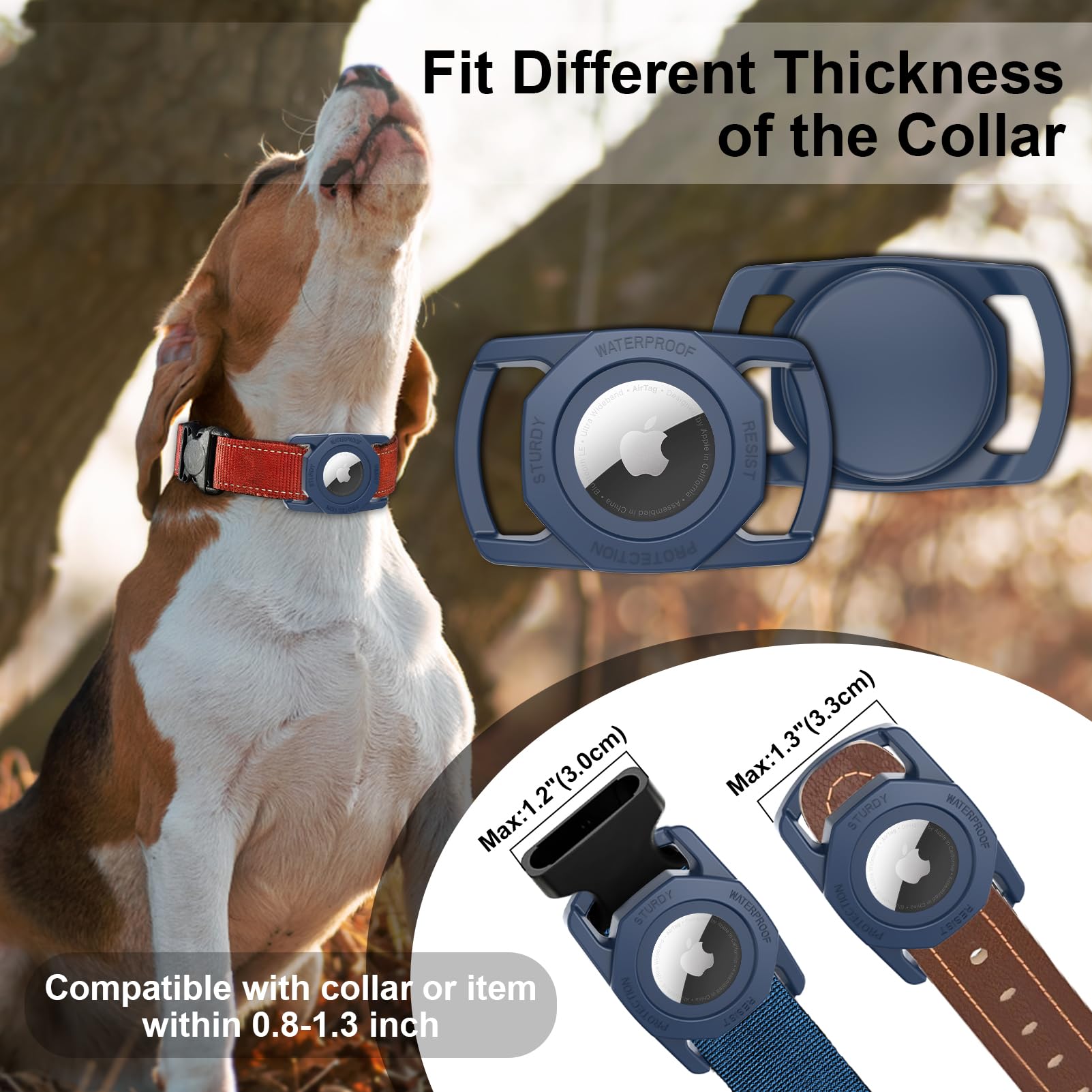 SANKALA etui-airtag-collier-chien-durable pour balades en toute confiance