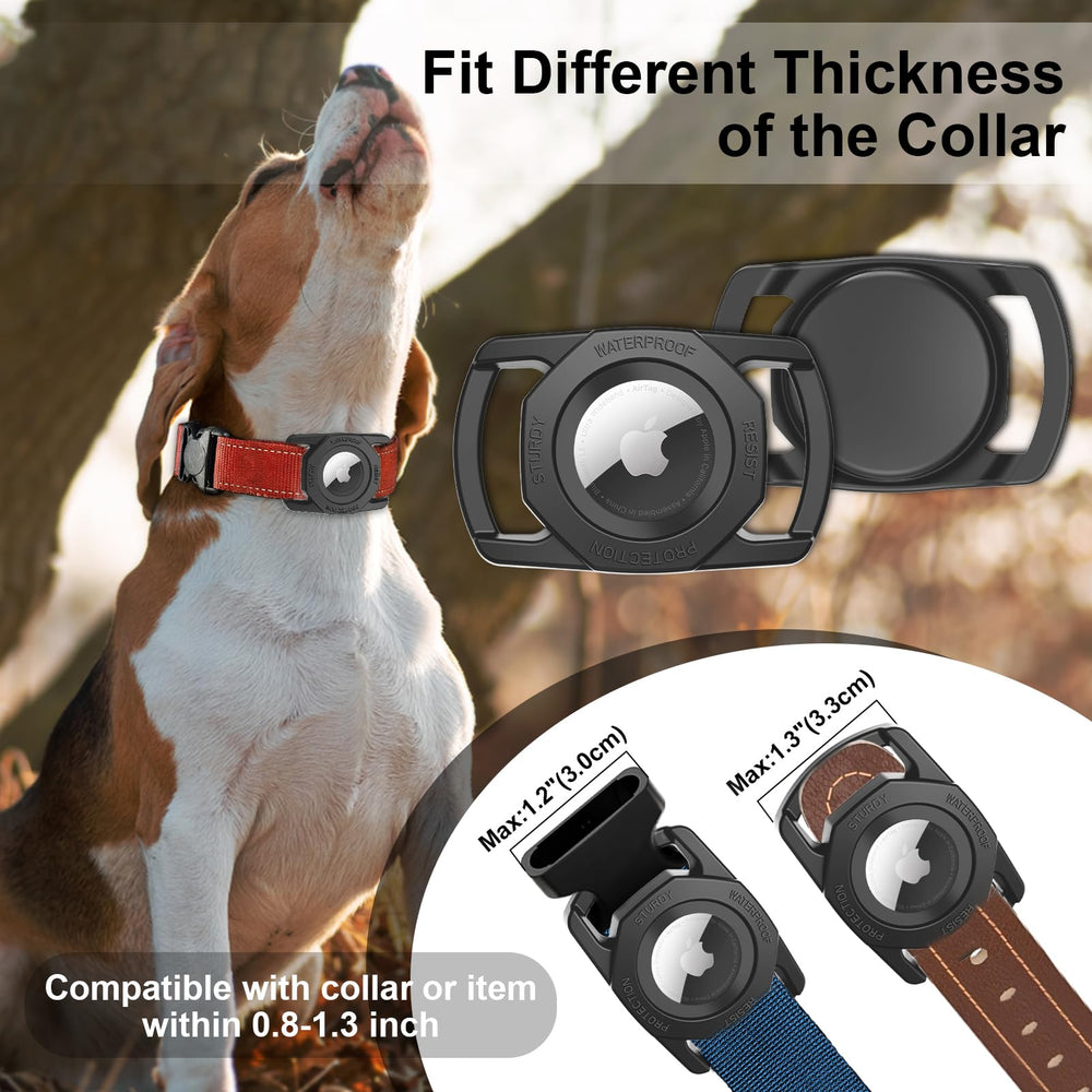Protection corps-complet SANKALA Airtag pour collier chien en silicone.