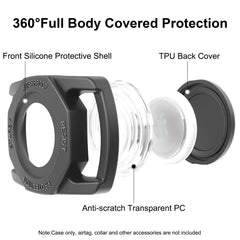 Protection 360° SANKALA Airtag pour collier chien en silicone souple et sûr.