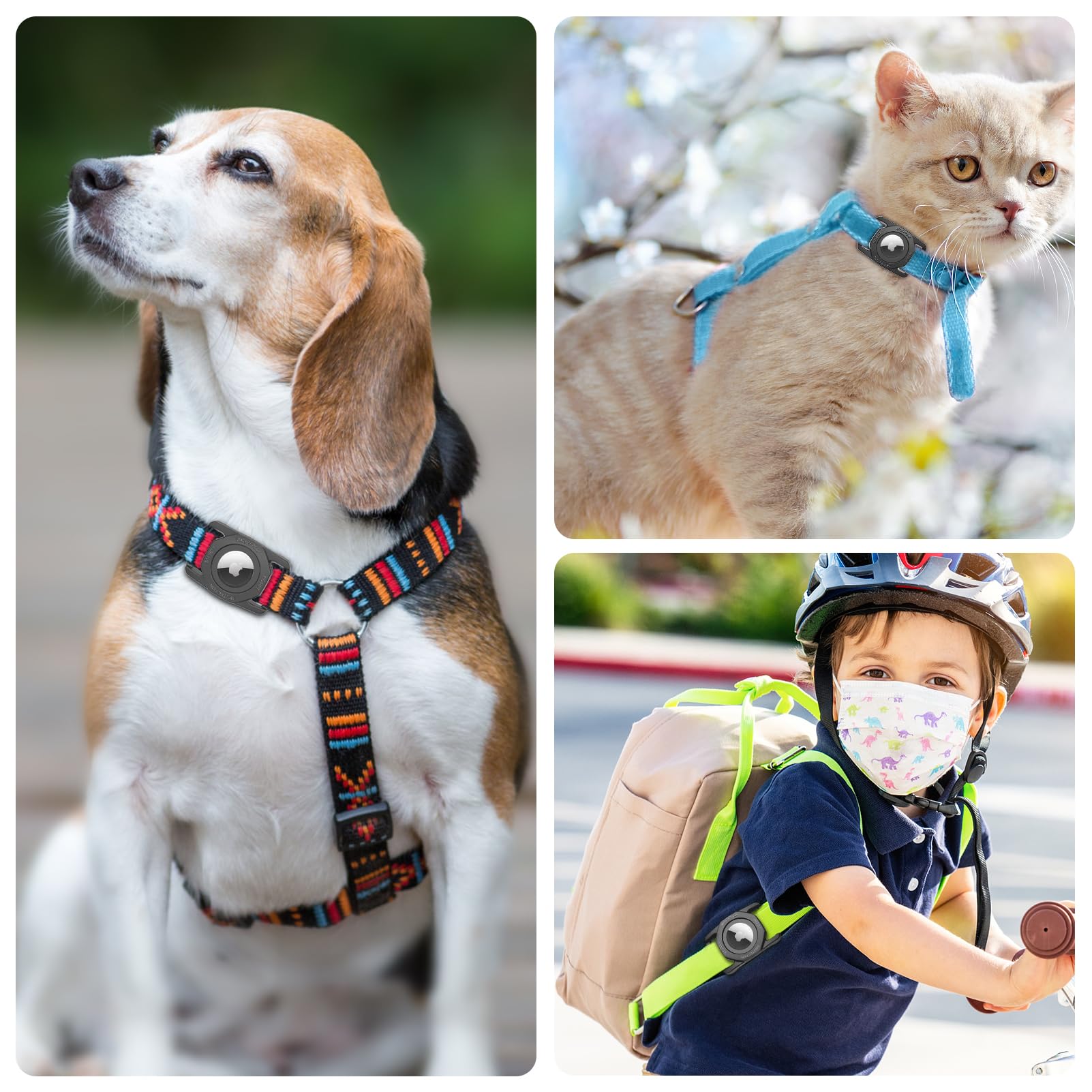 Léger et discret, SANKALA Airtag ne gêne pas le chien.