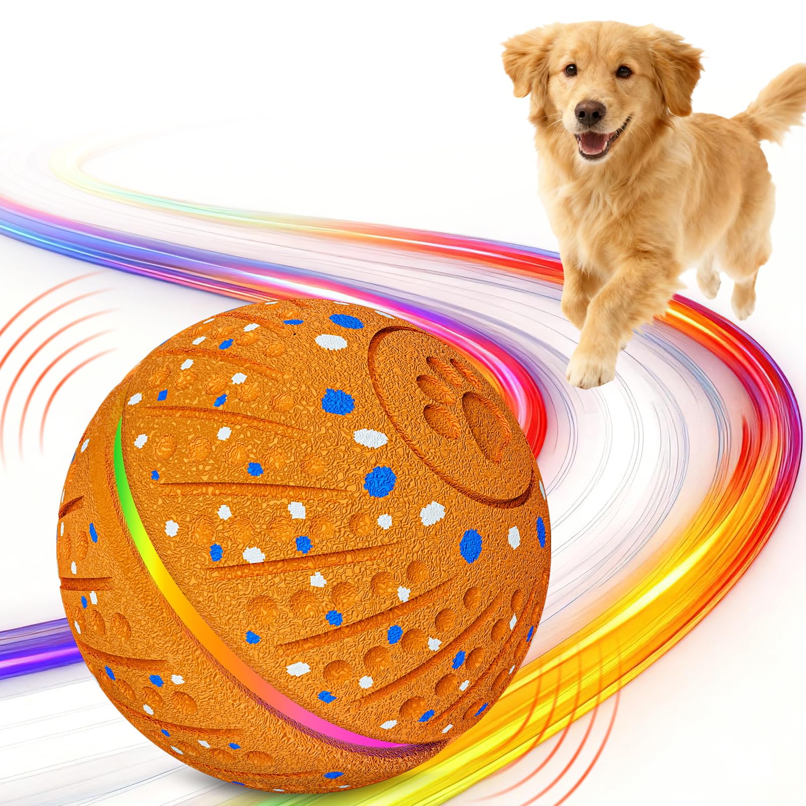 Sankell Ball interactif avec lumières colorées pour capter l’attention du chien.