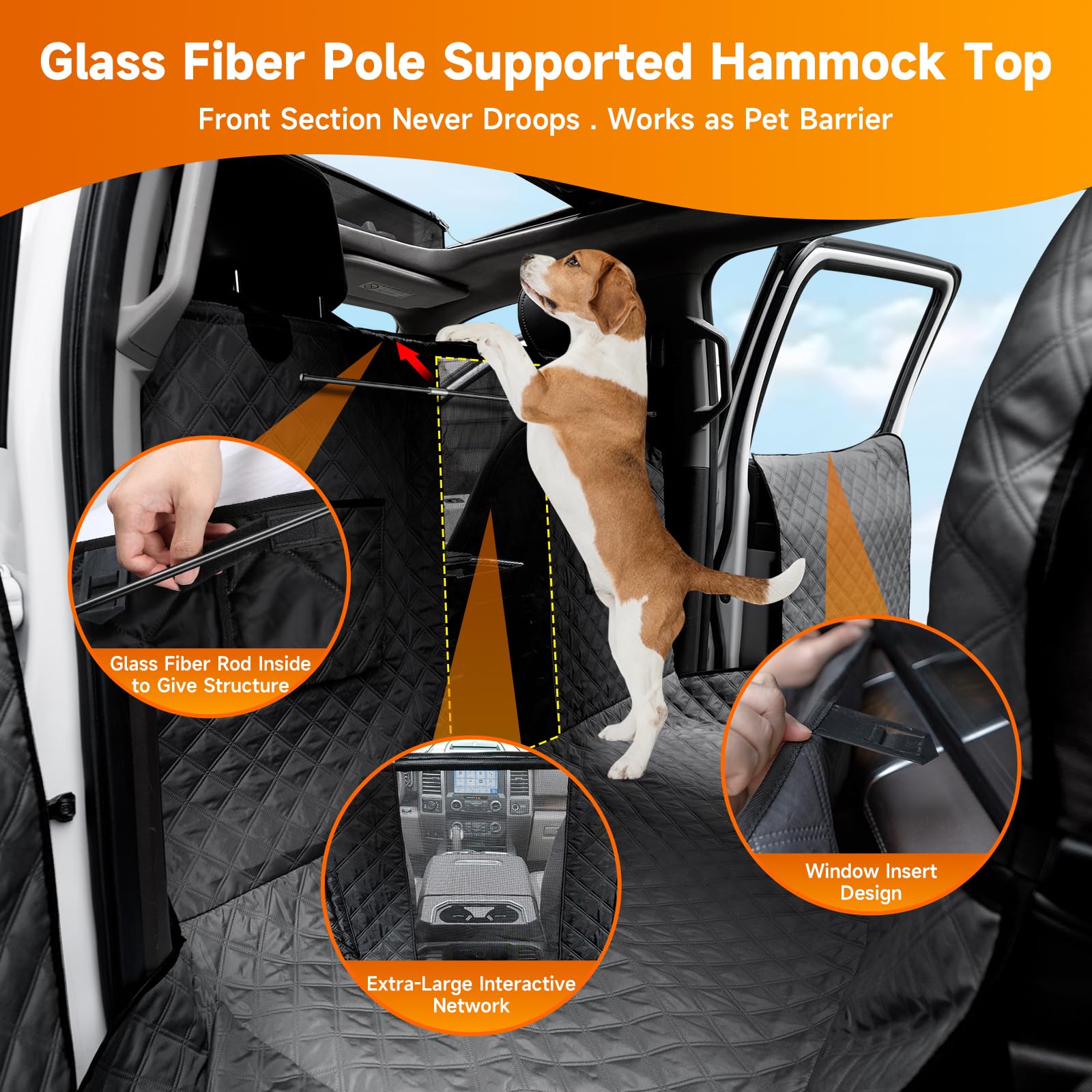 Sanqitara XL: grand espace de repos, sécurité accrue pour chien voyageur.