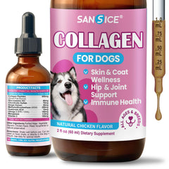 SANSICE collagène pour chien — bouteille gouttes et soutien des articulations.
