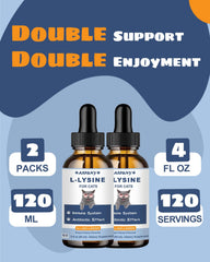 SANTKOL Lysine pour chat – flacon saveur poulet rôti facile à donner