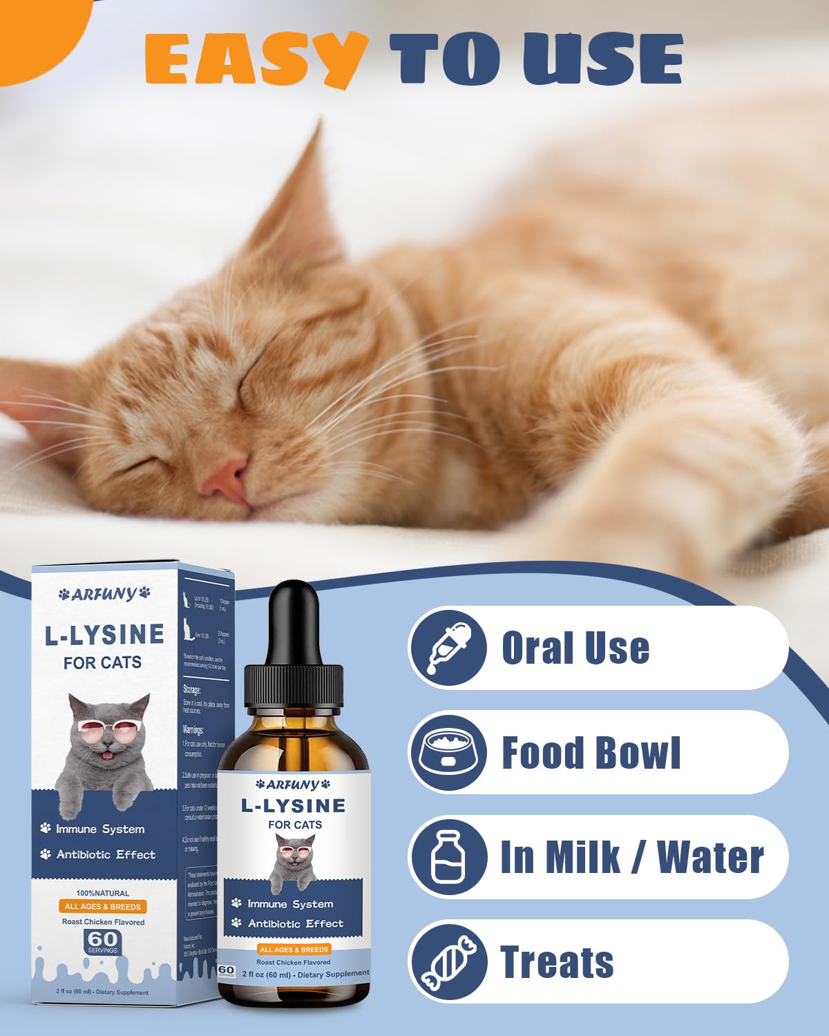 SANTKOL L-Lysine pour chats – sans céréales, pratique pour la routine.
