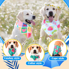 Bandana Sanwuta pour chien, motif citron été, léger et confortable