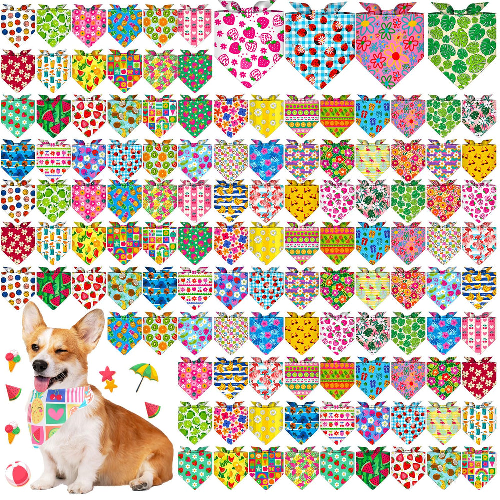 Bandana Sanwuta pour chien, motif fruits été, idéal pour promenades colorées et photos