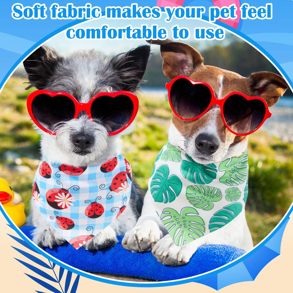 Bandana Sanwuta pour chien, motif palmier été, ambiance tropicale pour chaque balade