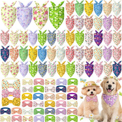 Sanwuta bandana chien printanier marguerite, parfait pour sorties et séances photos.