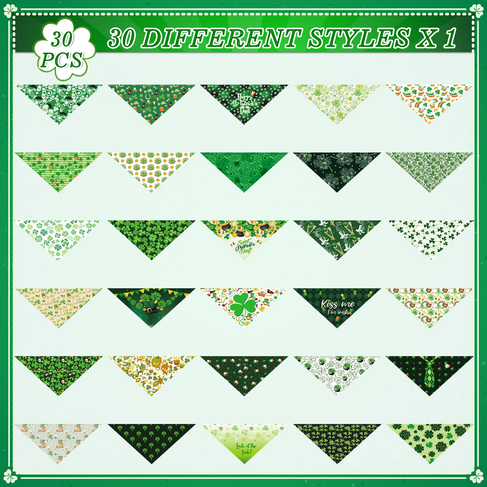 Bandana Sanwuta Saint Patrick design varié ajoutant couleur pendant les balades.