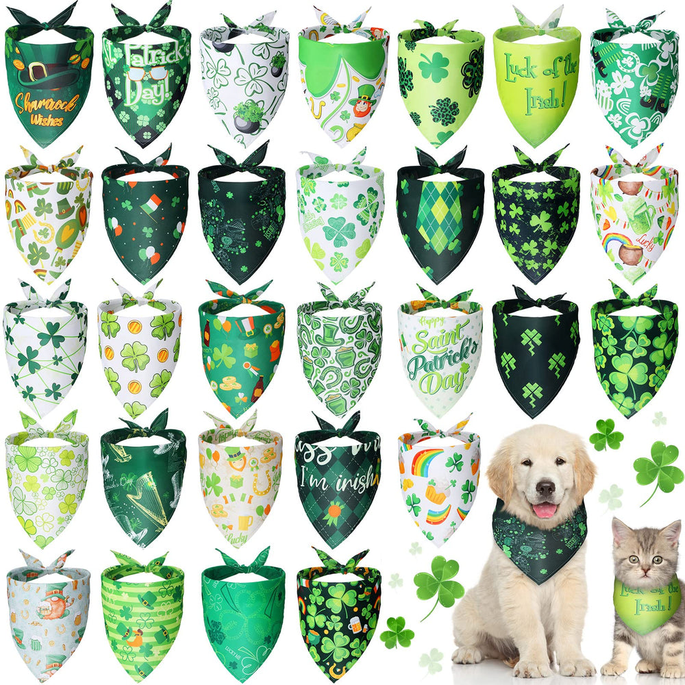 Bandana Sanwuta pour chien Saint Patrick ensemble festif pour séances photo.