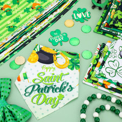 Bandana Sanwuta Saint Patrick motif multicolore pour fêtes et photos.