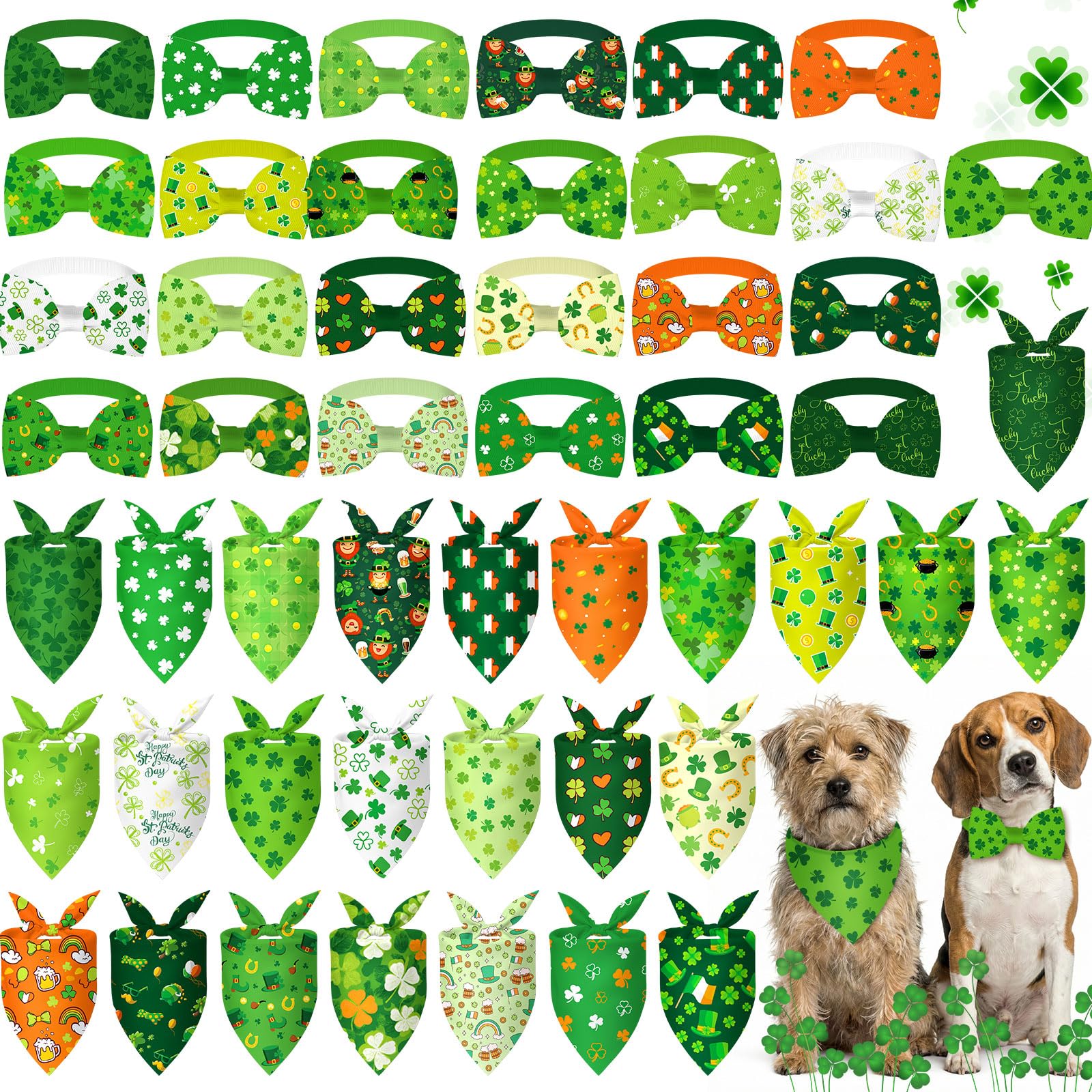 Bandana Saint-Patrick Sanwuta pour chien, style festif et confort.