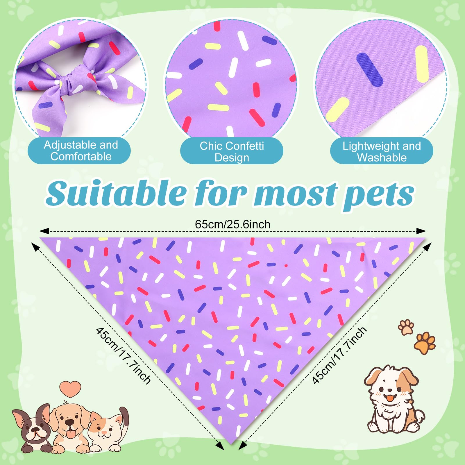 Bandana Sanwuta anniversaire chien pastel bleu, ajoutant joie lors des sorties.