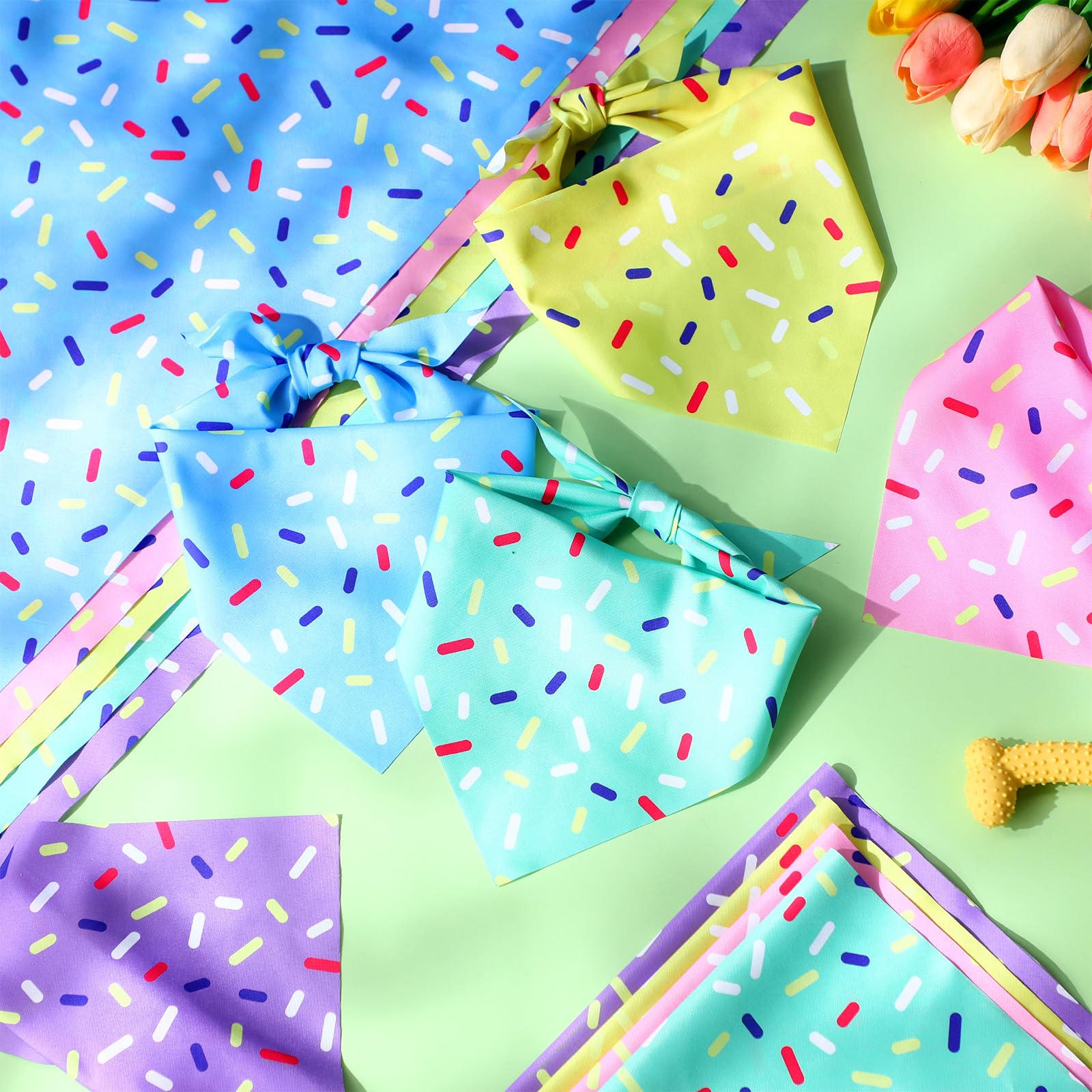 Bandana Sanwuta anniversaire chien pastel violet, couleur et charme pour le look.