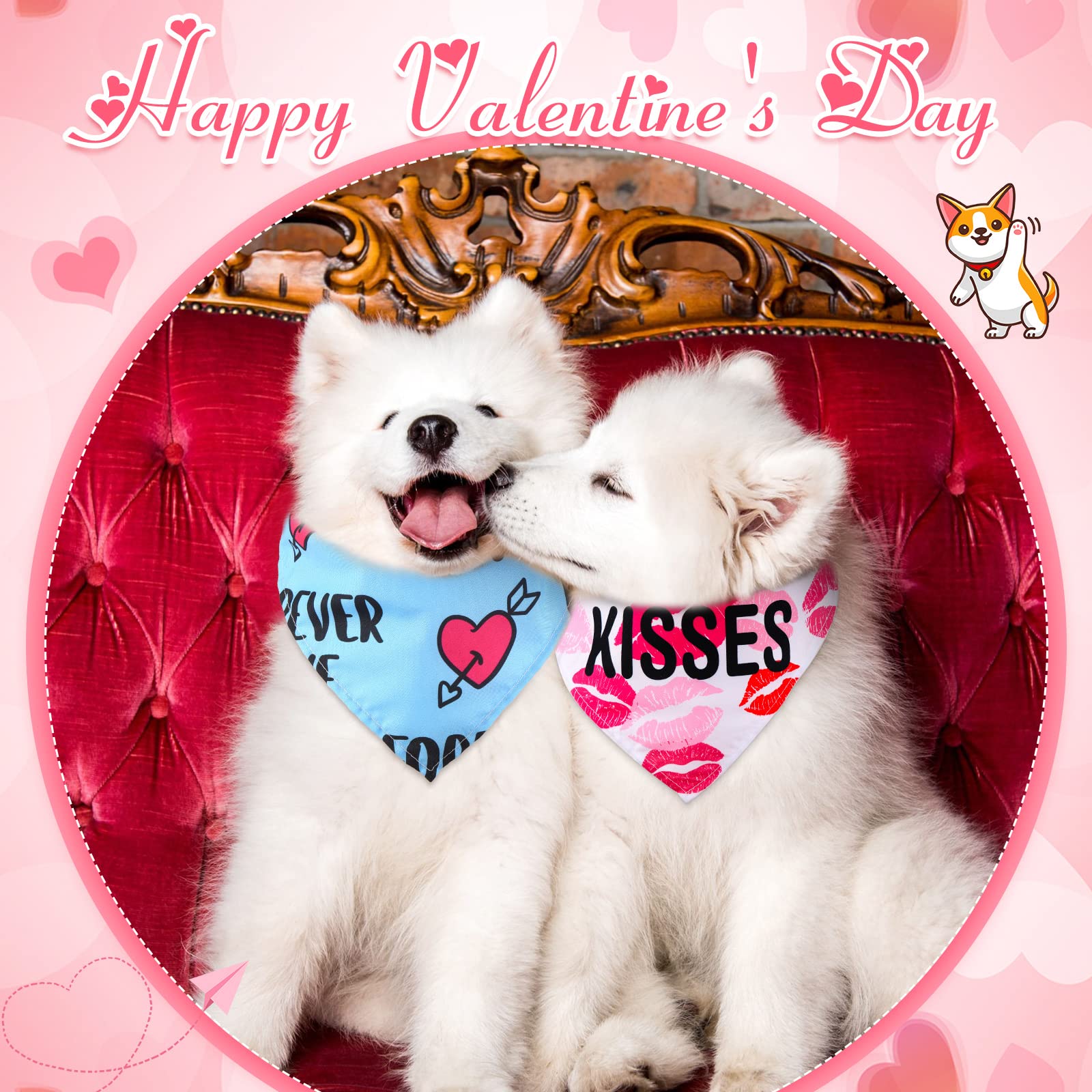 Accessoire Sanwuta pour chien, cadeau Saint-Valentin prêt à offrir.