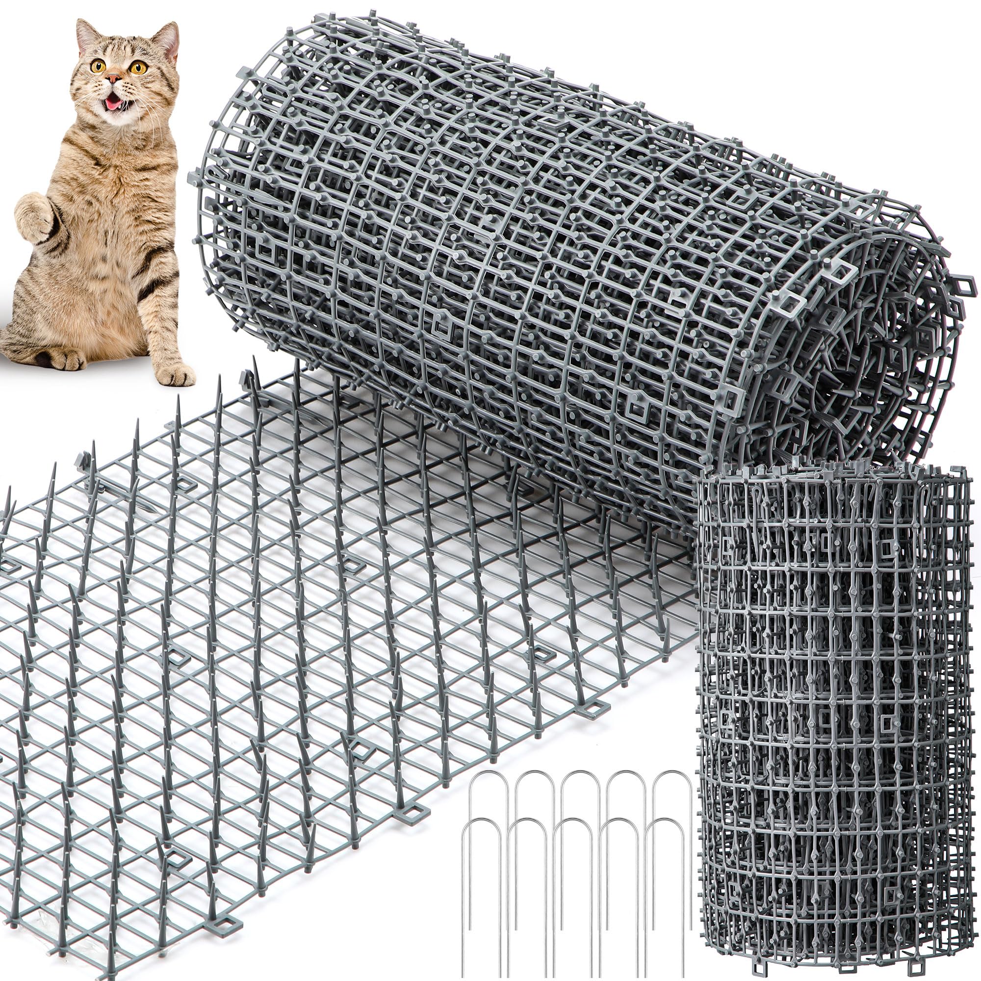 Sanwuta tapis-piques-chats exterieur, barrière discrète pour jardin et balcon