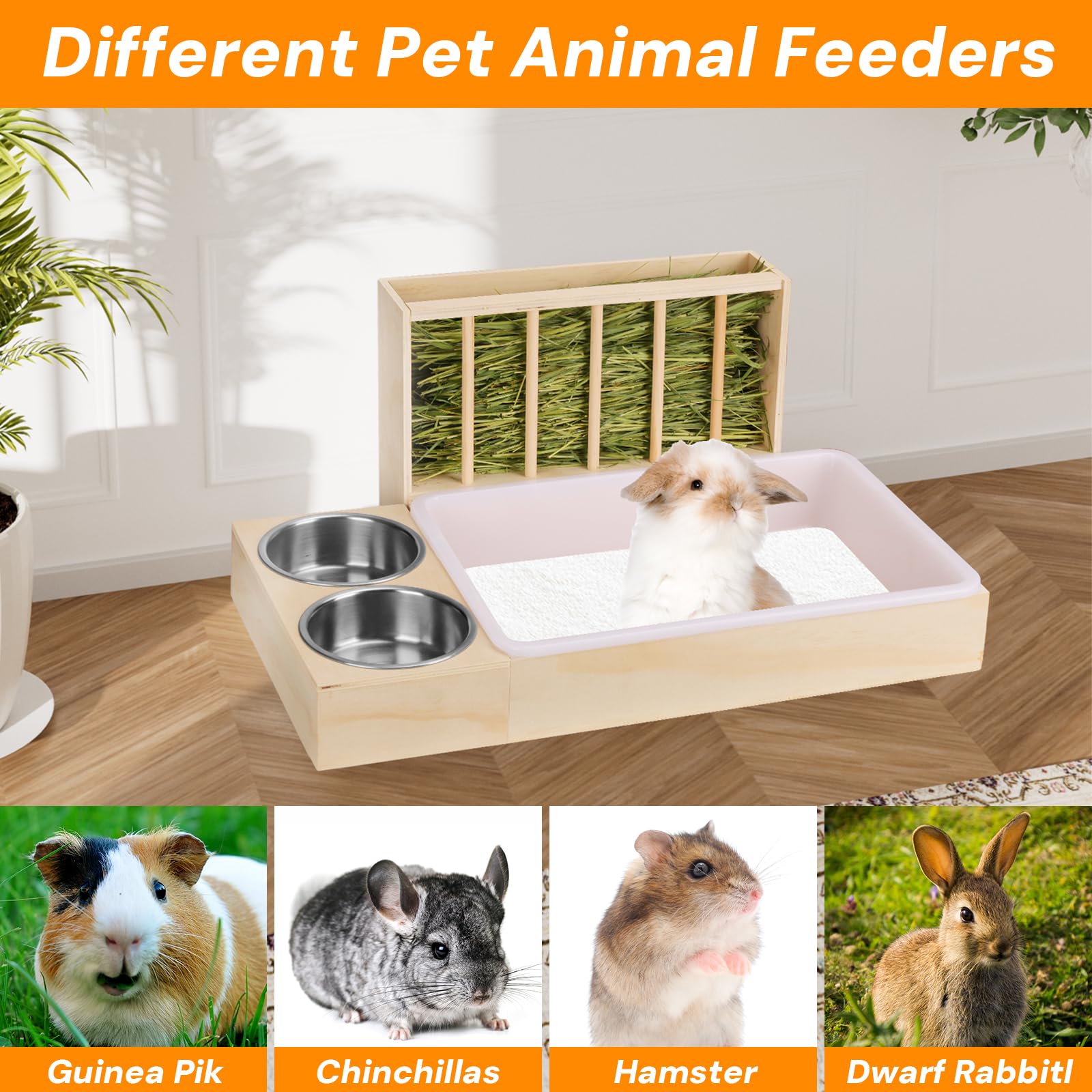 SANXHAMSTER capacite-foin-augmentee: réservoir de foin généreux pour animaux.