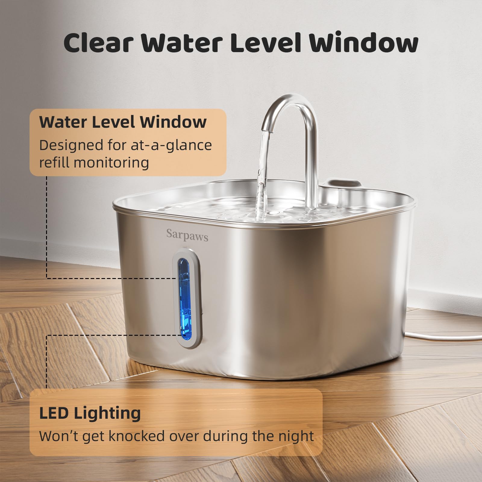 SARPAWS filtration 4 couches, eau plus fraîche et plus propre