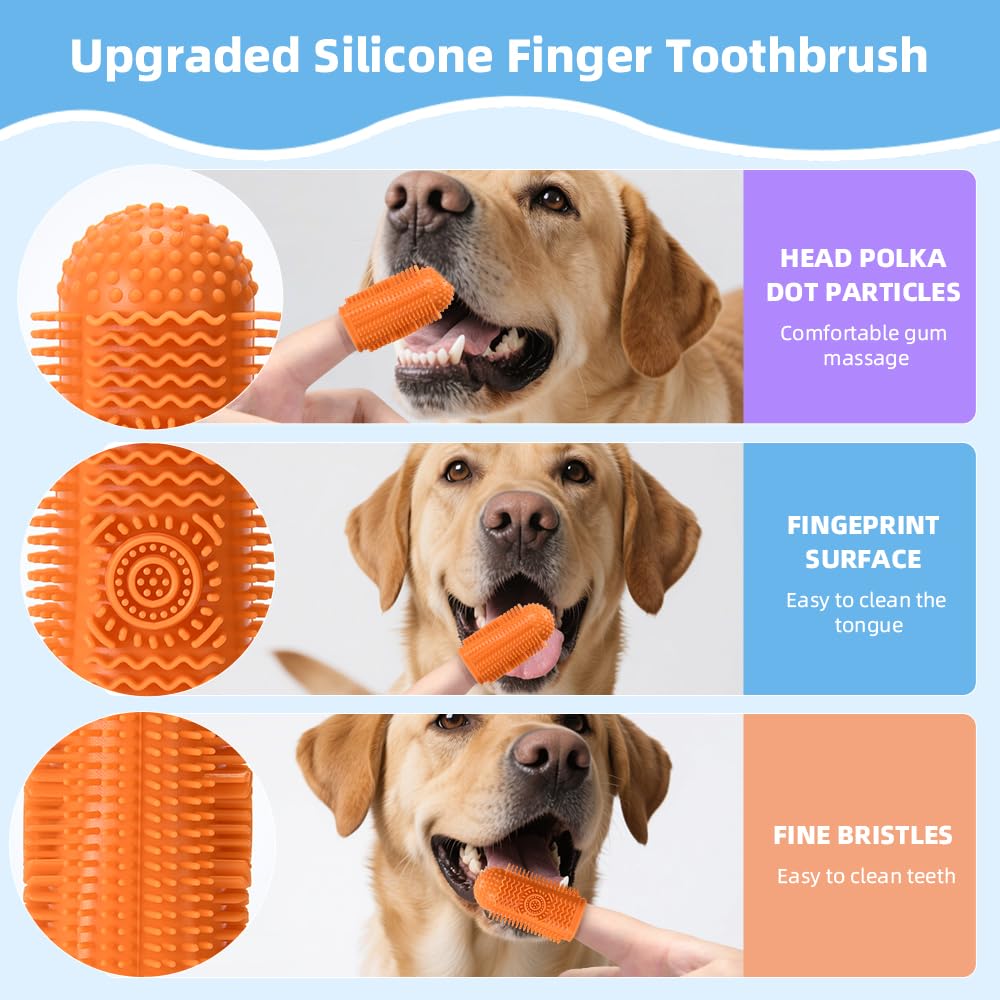 Sarnxgr design-brosse-dents-chiens-chat silicone durable et doux