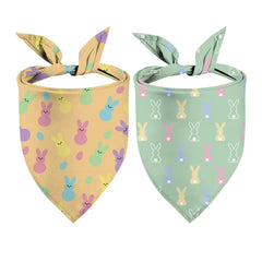 Bandana Sarybei Paques motif lapin et œufs, parfait pour les photos festives.