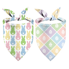 Bandana Sarybei pour chien Paques œufs et lapin, prêt pour les fêtes en famille.