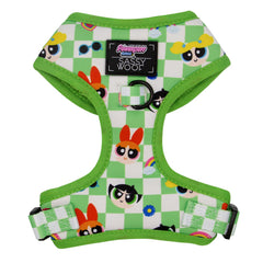 Harnais Sassy Woof Powerpuff vert réglable pour promenades