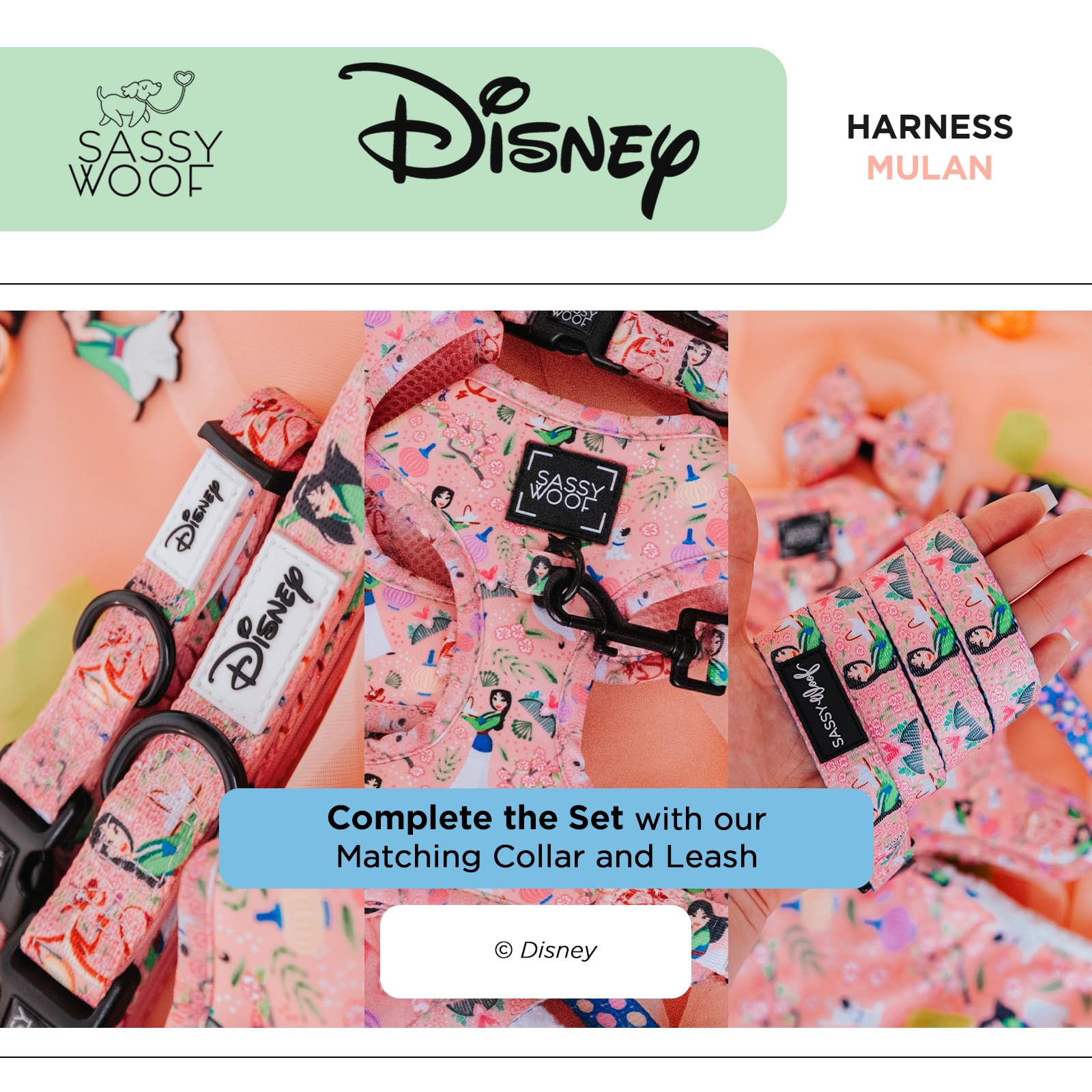 Design breveté Disney, harnais durable pour les balades quotidiennes.