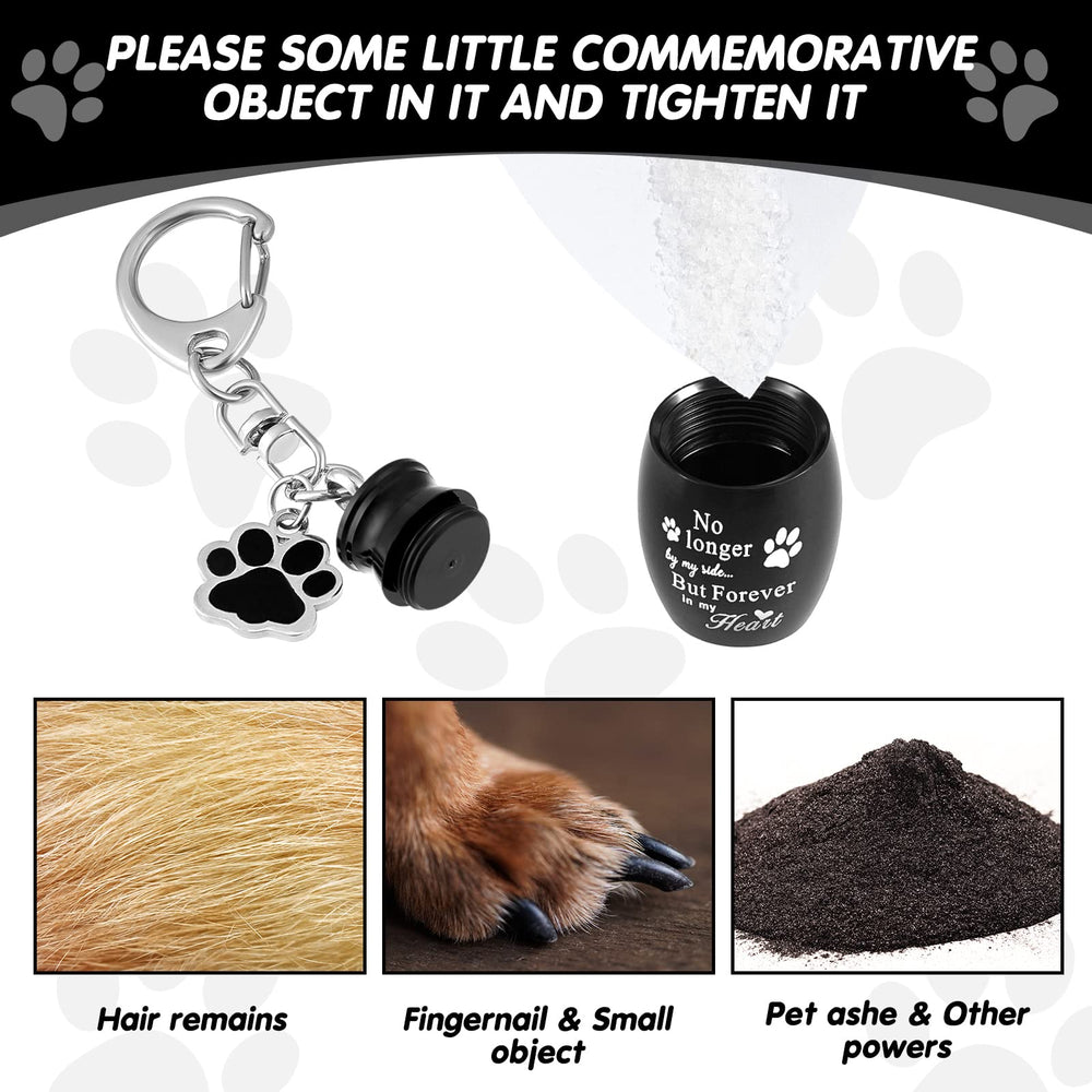Sasylvia porte-urne chien chaine noir - rangement discret pour souvenirs.