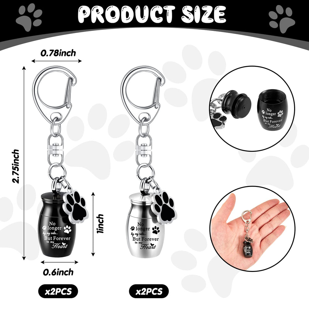 Sasylvia porte-urne chien patte noir - accessoire portable pour mémoriser.