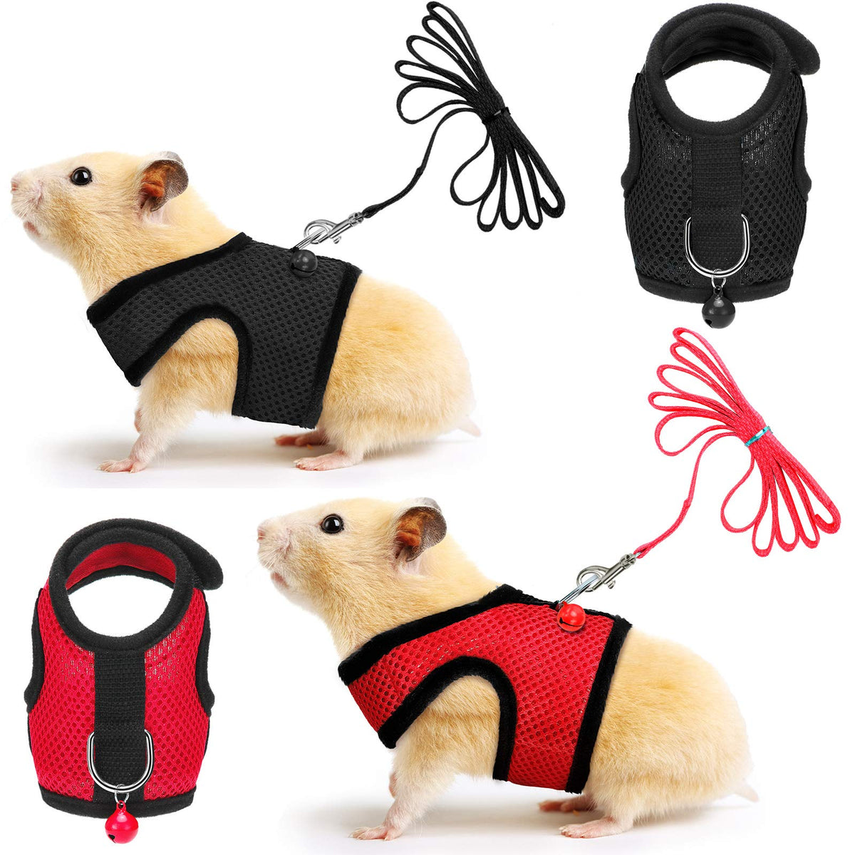 SATINIOR harnais-longe-petit-animal-noir : promenade sûre et confortable.