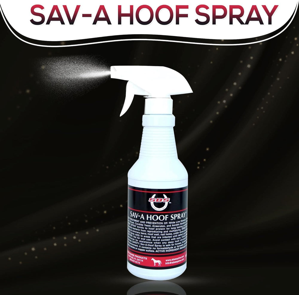 Sav-A-HOOF SBS Equine Spray — étape facile de mise en place et maintenance régulière.
