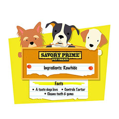 Savory Prime rouleau pressé 10 pouces naturel — texture dense et goût naturel apprécié par les chiens