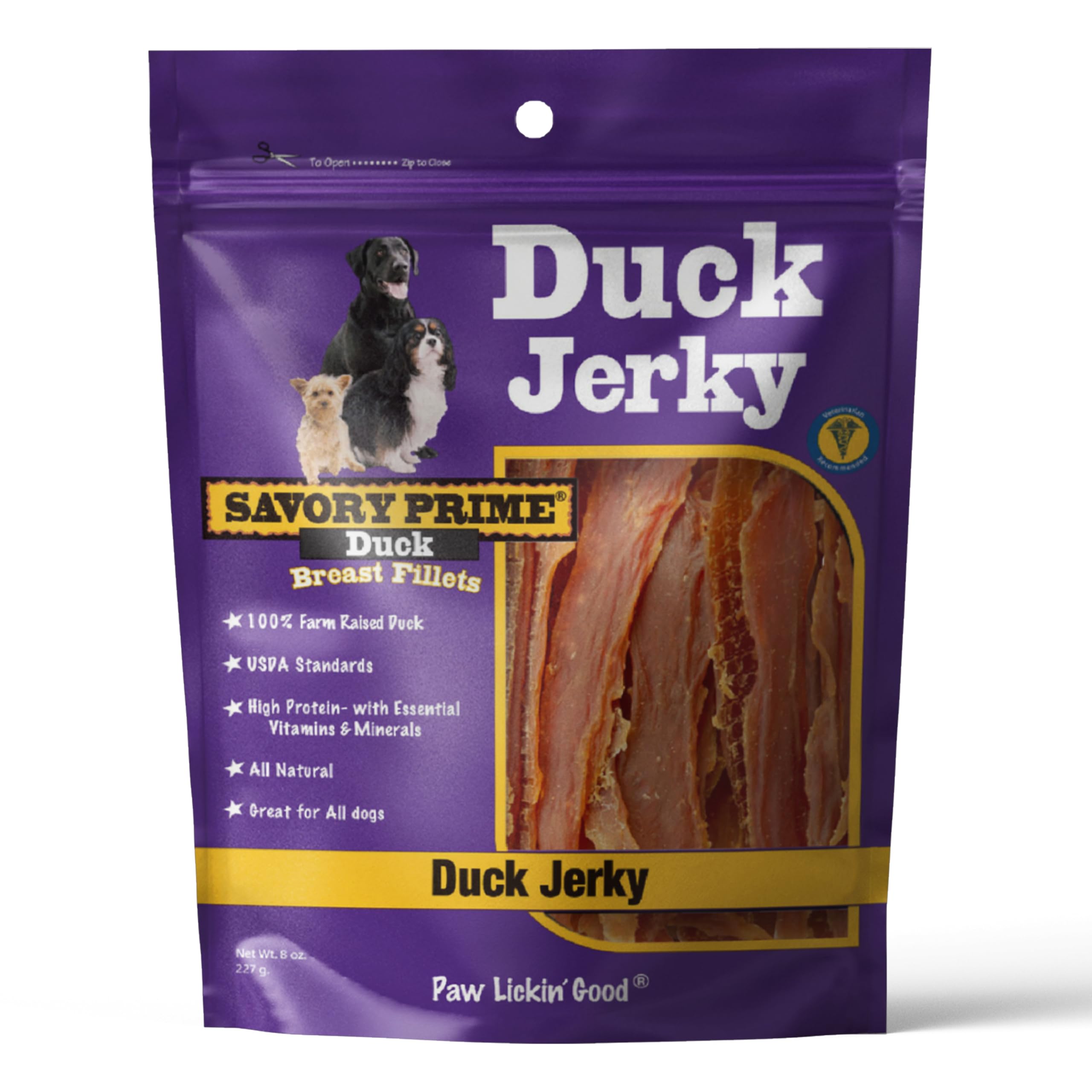 Savory Prime Canard – emballage clair et pratique pour stocker les friandises