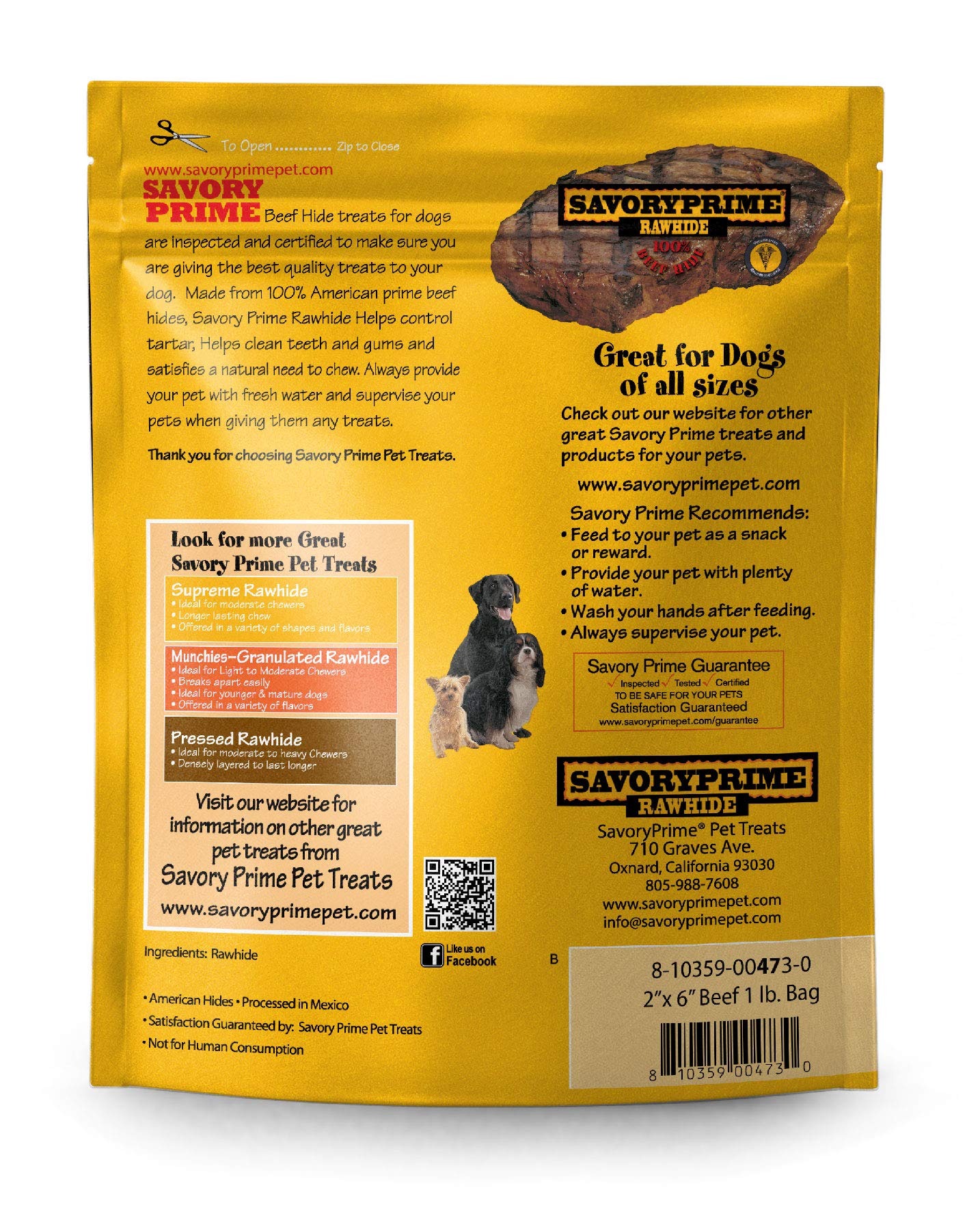 Savory Prime chips boeuf sans conservateurs, friandise naturelle et sûre.