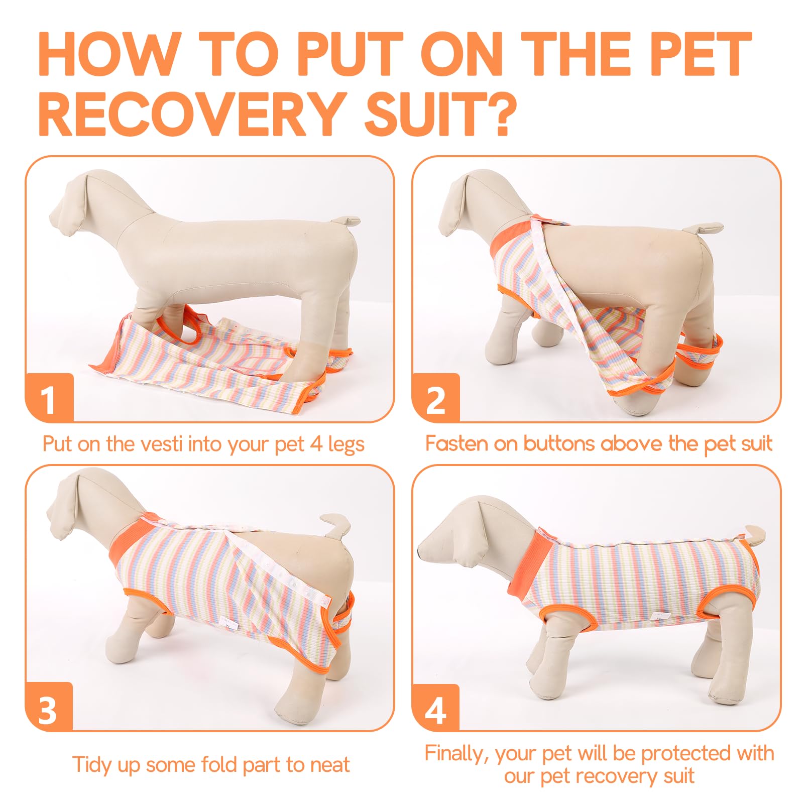 SAWMONG Recovery Suit chien ventilation légère; vêtement pratique pour l été.