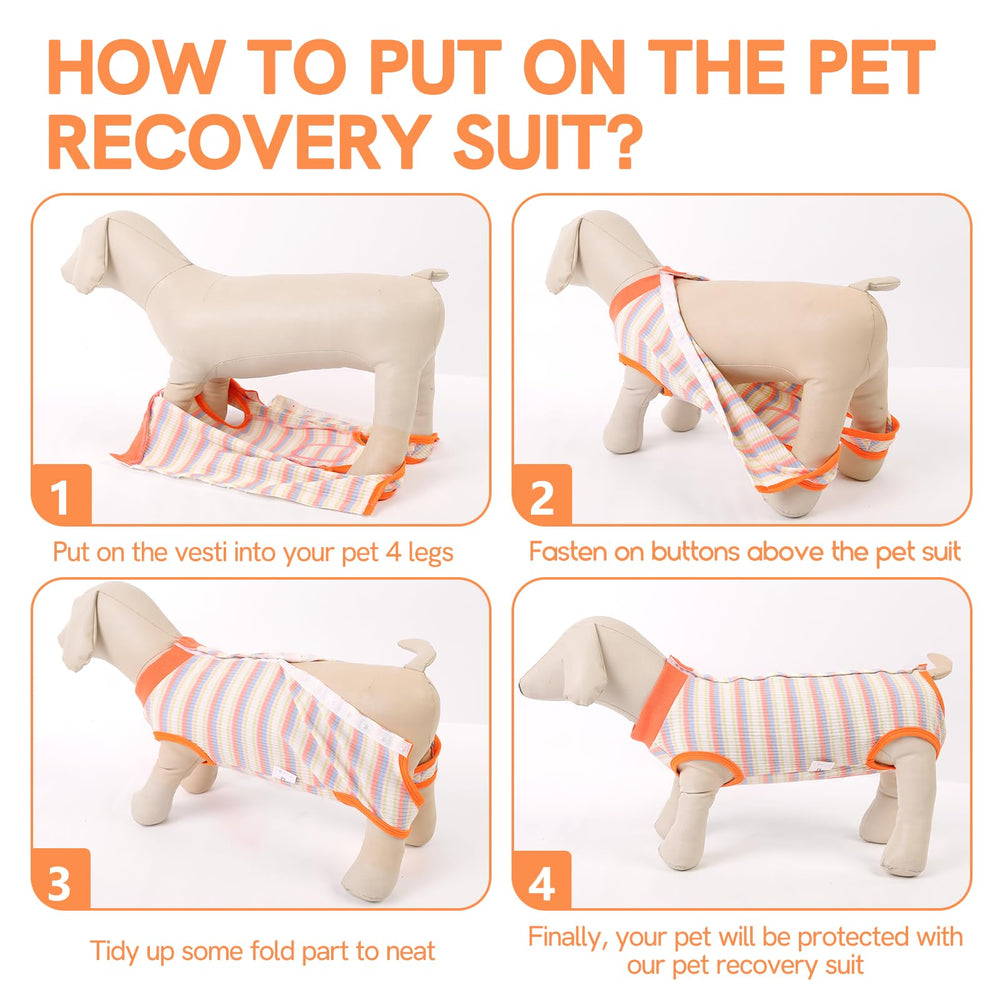 SAWMONG Recovery Suit chien ventilation légère; vêtement pratique pour l été.