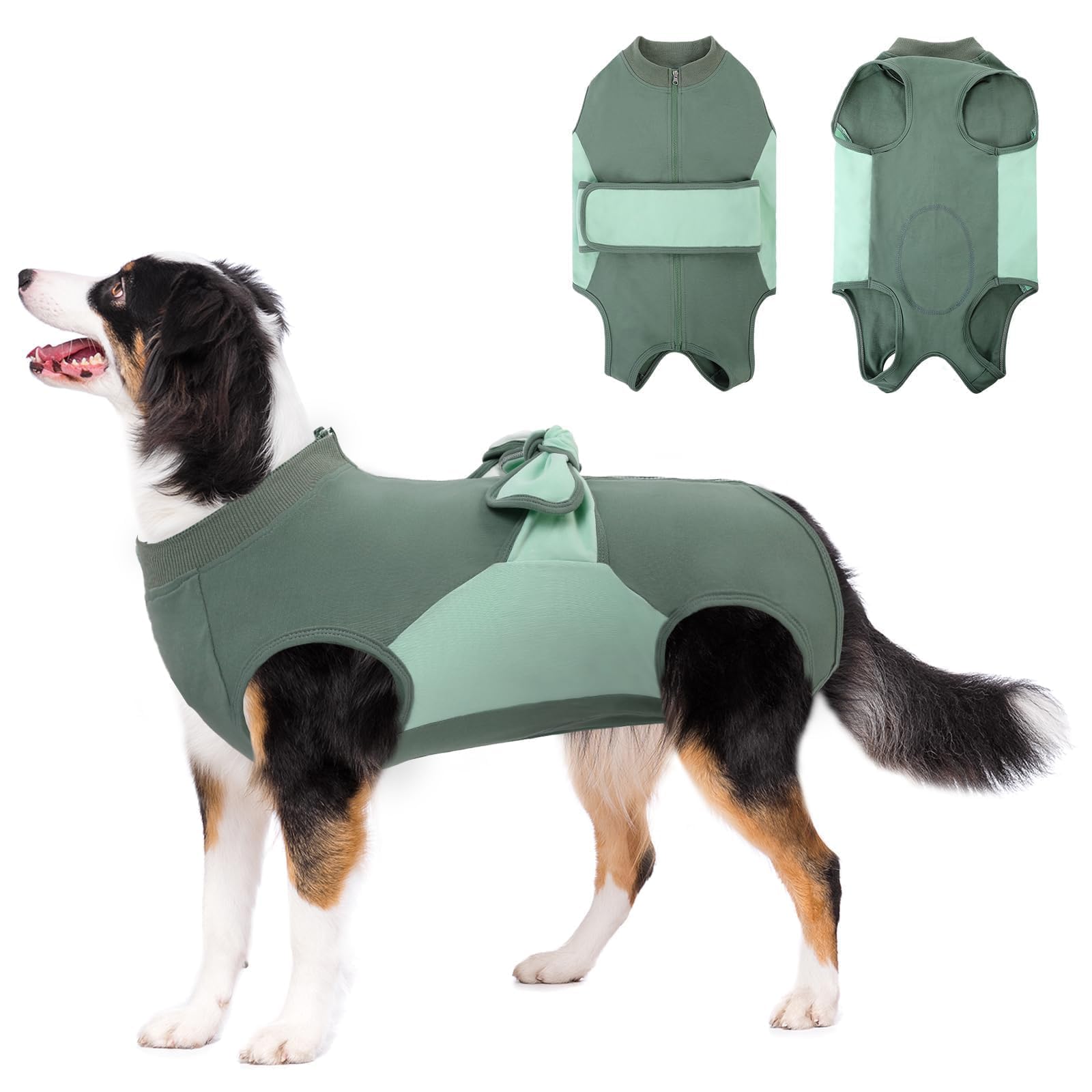 SAWMONG combinaison récupération chien avec fermeture dos pour confort post-chirurgie
