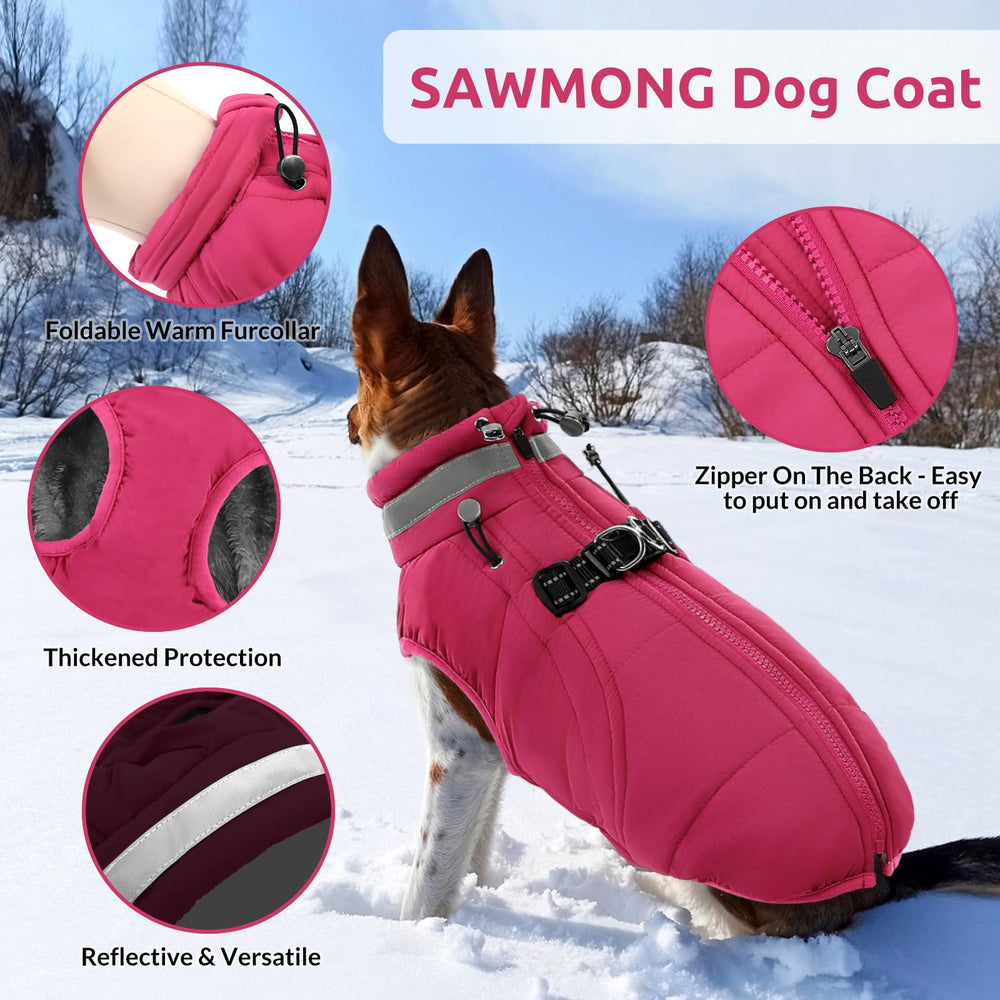 Veste polaire SAWMONG pour chien, chaleur douce lors des promenades froides.
