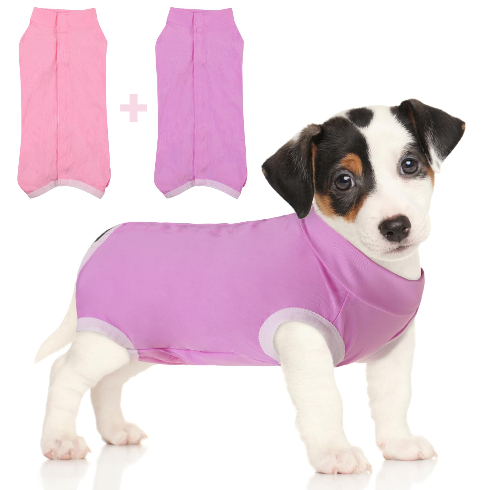 SAWMONG vêtement de récupération chien rose, protège les incisions et offre du confort.