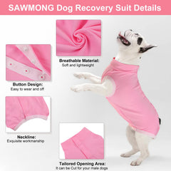 SAWMONG tenue de récupération, mobilité accrue pour chien et facilité de déplacement.