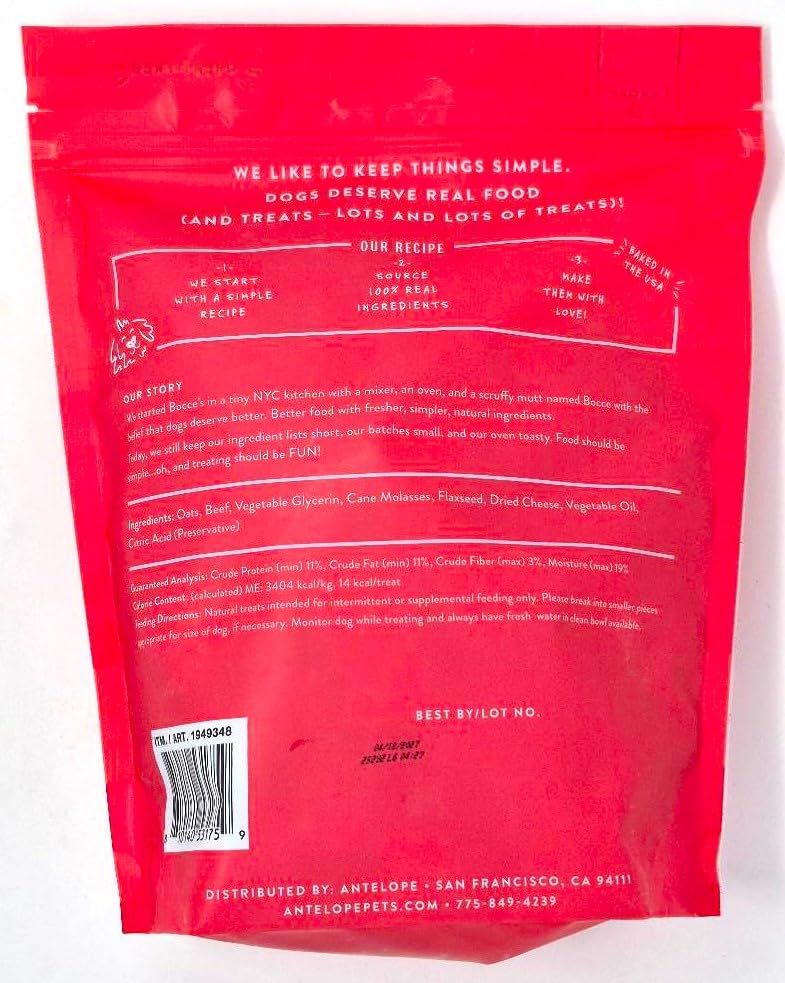 Say Moo Dog Treats: gros plan sur les morceaux moelleux au bœuf et fromage.