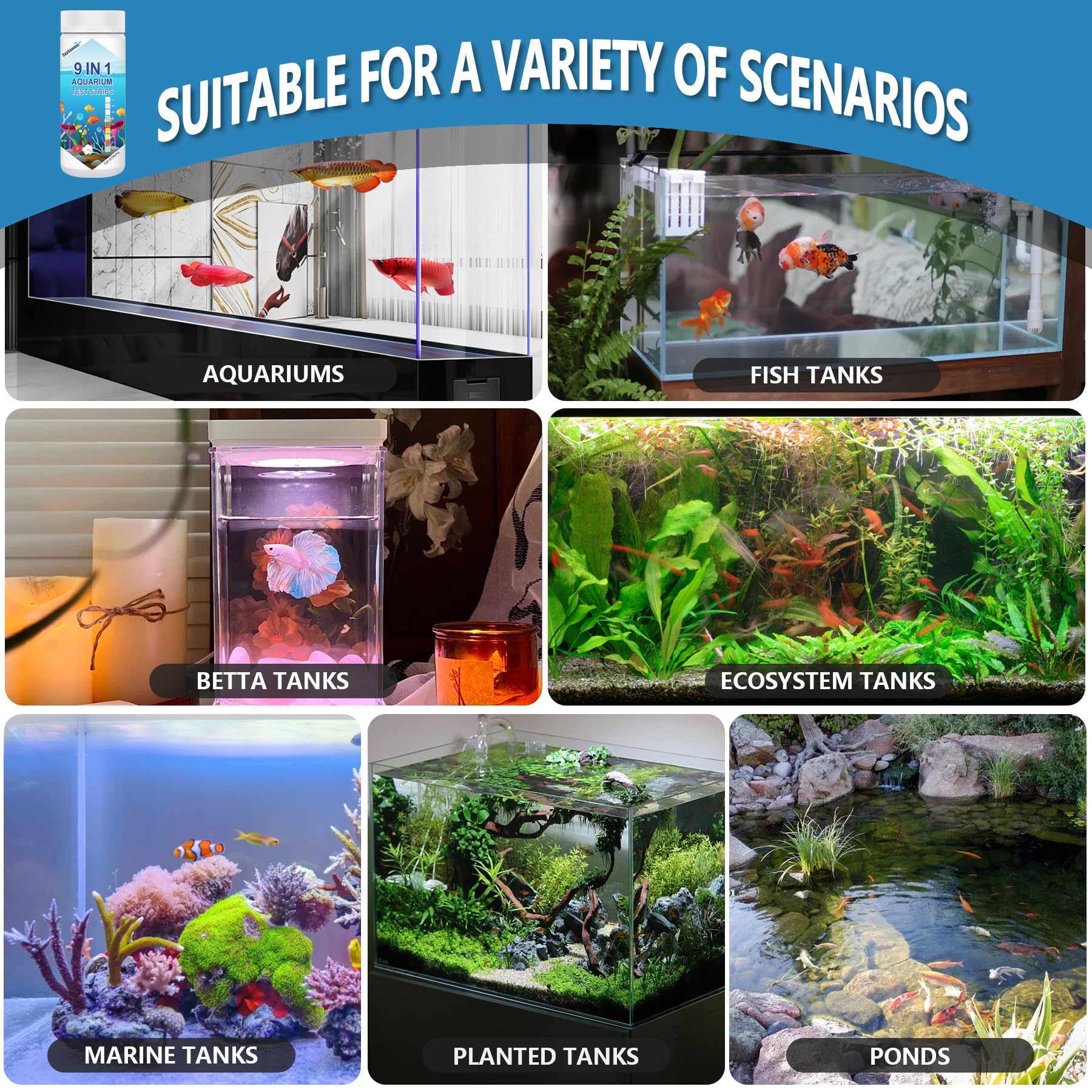 SaySummer compatibilite eau douce et saline adaptée à divers aquariums
